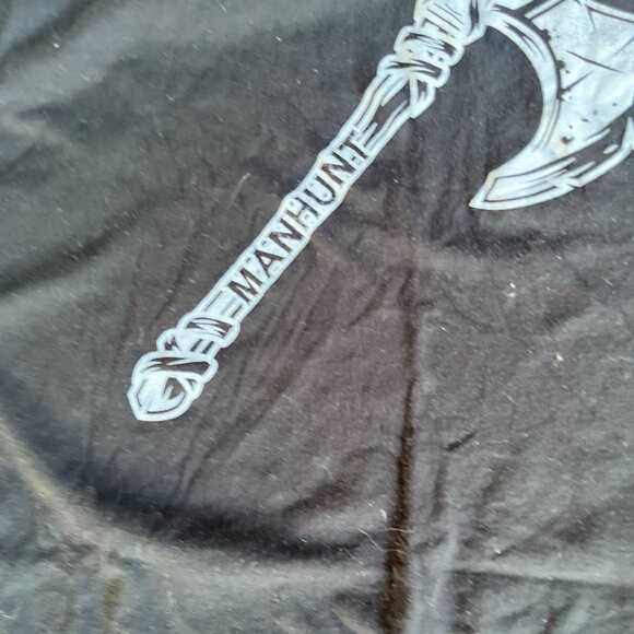 Dream Manhunt Graphic T Shirt Men Medium to Large Black Washed but not worn - Picture 2 of 2